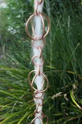 Circles Copper Link Rain Chain