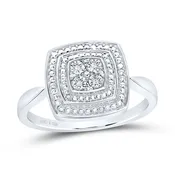 0.01Ctw-Nat Diamond Gift Cushion Ring (2.93 grams)