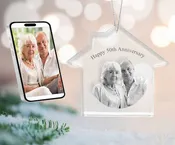2D Crystal Photo House Ornament - Engraving Option