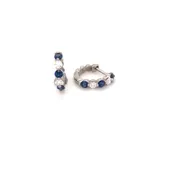 Sapphire Diamond Huggie