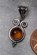 Amber Double Swirl Pendant