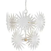 32.5 in. Bismarkia Iron White Chandelier