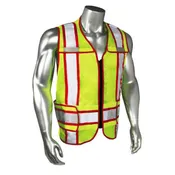 Adjustable Breakaway Safety Vest w/Red Trim - Made in USA