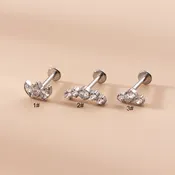 16G Bar Labret Back Flat Back Cartilage Earrings | HSPJ771