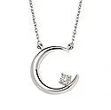 .01 Ctw. Diamond Half Moon Nec