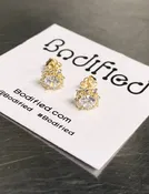 14K Gold Vintage Style CZ Earrings — Bodified