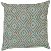 Aqua Linen Throw Pillow