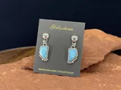 Sleeping Beauty Turquoise earrings by Artie Yellowhorse — The Naja