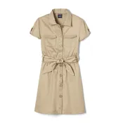 AK00G - Safari Style Dress for Girls , Khaki Color