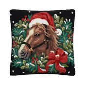 Holiday Horse Hook Pillow