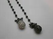 14 Karat Lariat Necklace With 32.38Tw Round Black Diamonds And 2.84Tw Round F/G Vs2 Diamonds