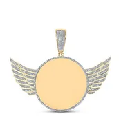 10 Karat Wings memory Charm Length 61.8 0.25tw Round Diamonds Color: Y