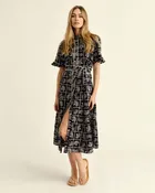 Aria Midi Dress-Midnight Blue