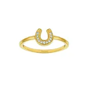 14k Diamond Horseshoe Ring (0.06.ct.tw)