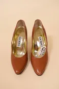 Brown Leather Pumps By Escada, 5
