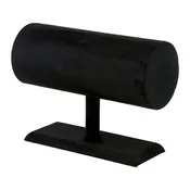 10 3/4" x 8" Head Band Black Velvet Single Round T-Bar Display