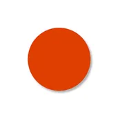 2.7" ORANGE Solid DOT - Pack of 100