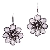14.14 Carat Slice Diamond Dangle Earrings- V5558-1