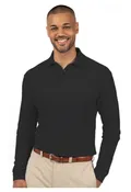 Blue Gen Men's Soft Touch Long Sleeved Polo