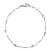 14k Gold Diamond Station Bracelet