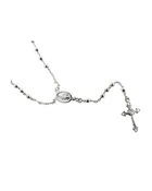 .925 Silver Rosary Necklace4mm  Beads  25.2" S-DAV-D5052HK0061