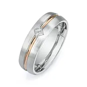 14K Two Tone Wedding Band -PN00018