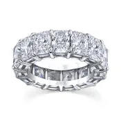 11.66 Carat Radiant Cut Diamonds Platinum Eternity Band