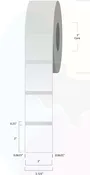 Item #3X3CTTP12 3"x 3" - Coated thermal transfer labels, 12" rolls, 2 rolls per carton