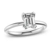 Certified Emerald-Cut Diamond Solitaire Engagement Ring 1-1/2 ct tw 18K White Gold (SI2/G)
