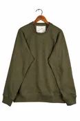 Amagansett Beach Upcycled Terry Cotton Sweater - Olive Drab