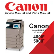 CANON imageRUNNER ADVANCE 400IF, 500IF Service Manual and Parts Manual