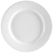 10.25" wide rim bright white plate, 2 dz/cs