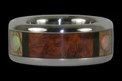 Amboina and Opal Titanium Ring