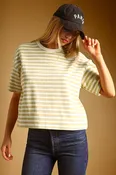 Bold Striped Short Sleeve Top