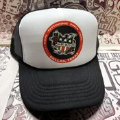 Elm Street Tattoo Shield Logo Graphic Printed Black/White Trucker Hat — Oliver Peck's Anchor Screen Printing  Dallas Texas