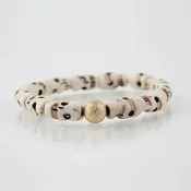 7mm Gold Stardust Bead on Ivory Skulls
