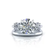 14k White Gold Matching Wedding Band #GTJ3734-pwb-14w