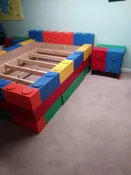 Kids block nightstand