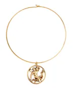 70s Inspired Zodiac Necklace (Aquarius)