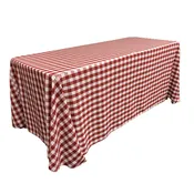 Checkered Rectangular Tablecloth 90 by 132-Inch