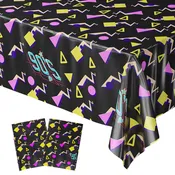 90s Party Table Covers 54"x108" XL (Pack of 2)