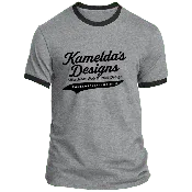 Kamelda’s Designs Ringer Short Sleeve T Shirt (inverted)