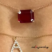 14K Classy Rose Gold Ruby Choker V0149