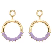 Circle Thread Post Earrings - 5 Colors