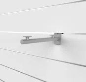 10″ Slatwall Wood Shelf Bracket, for 10″ – 12″ Shelf, Silver Frost Finish | Sold in packs of 6