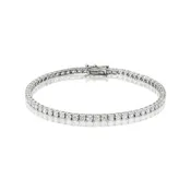 14K White Gold Diamond Tennis Bracelet / 5 ctw