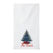 Personalized Christmas Tree Family Name Tea Towel