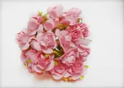 0.75" Mini Mulberry Paper Flower Pink (120 Flowers)