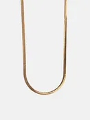 3mm Herringbone Gold Chain Necklace