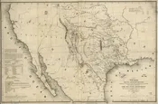 Map of Texas and the Countries Adjacent